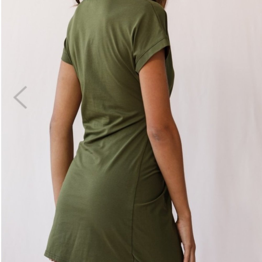 Green T-Shirt Dress - Picture 2 of 4